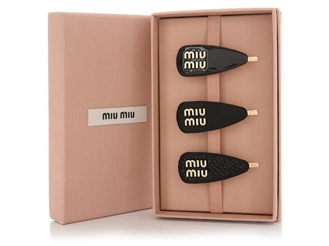 Miu Miu Set di mollettoni con logo Nero - vista 5