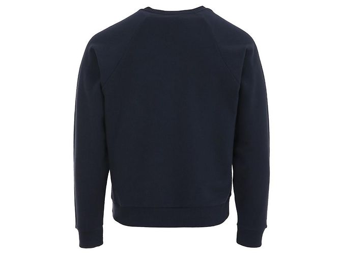Céline Regulärer Baumwoll-Fleece-Sweatshirt mit Logo Blau - Ansicht 6