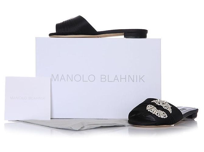 Manolo Blahnik Sandali Gioiello BLCK PRALINA Nero - vista 13