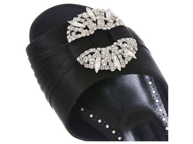 Manolo Blahnik Sandali Gioiello BLCK PRALINA Nero - vista 9