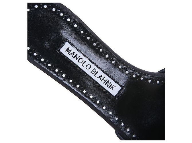 Manolo Blahnik Sandali BLCK RAMIFLAT Nero - vista 10