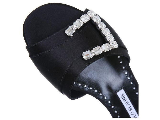 Manolo Blahnik Sandali BLCK RAMIFLAT Nero - vista 8