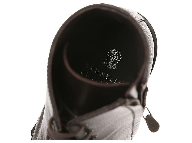 Brunello Cucinelli Stivaletti con lacci Marrone - vista 10