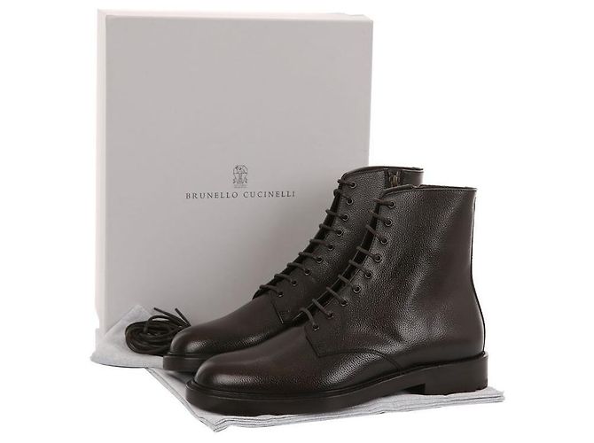 Brunello Cucinelli Stivaletti con lacci Marrone - vista 12