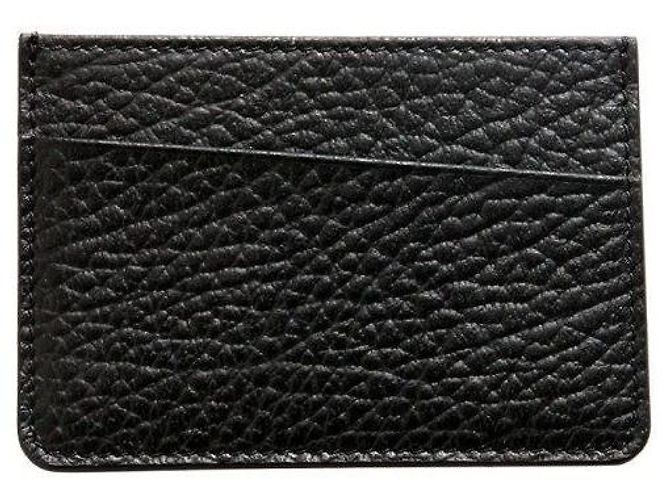 Maison Martin Margiela Tarjetero con costura negra Negro - vista 3