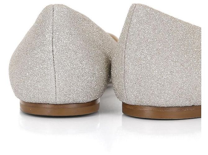 Jimmy Choo Scarpe da Sposa ROMYFLATDGZ PLATINUMICE Scarpe Flat Marrone - vista 11