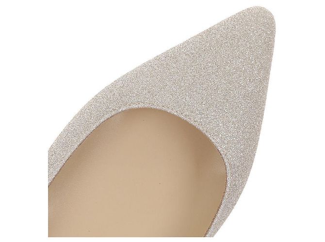 Jimmy Choo Scarpe da Sposa ROMYFLATDGZ PLATINUMICE Scarpe Flat Marrone - vista 8