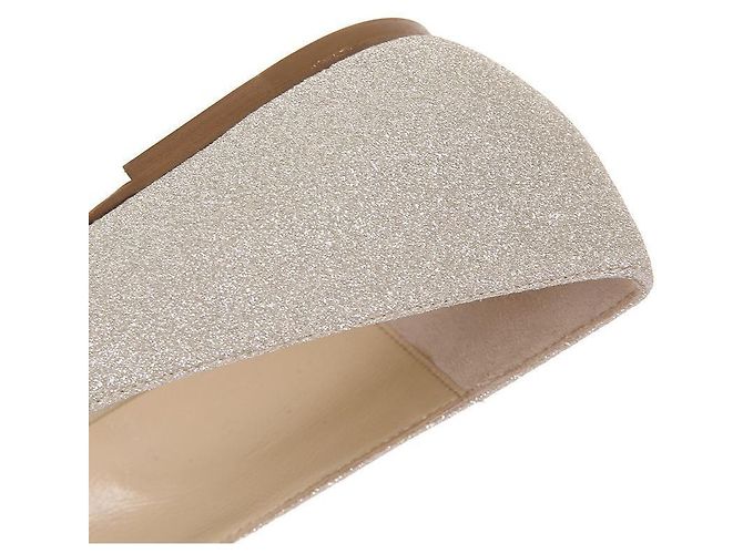 Jimmy Choo Scarpe da Sposa ROMYFLATDGZ PLATINUMICE Scarpe Flat Marrone - vista 9