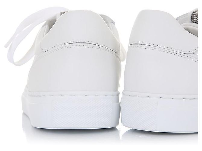 Brunello Cucinelli Sneaker aus Kalbsleder Silber - Ansicht 10