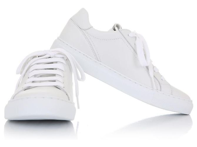 Brunello Cucinelli Sneaker aus Kalbsleder Silber - Ansicht 5