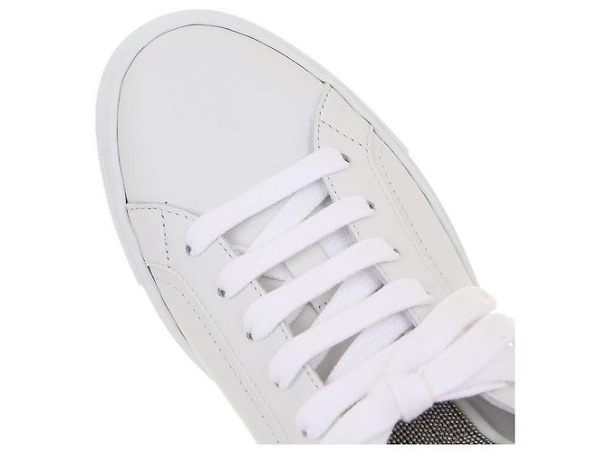 Brunello Cucinelli Sneaker aus Kalbsleder Silber - Ansicht 7