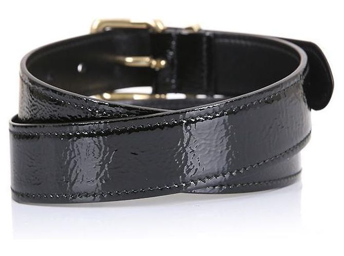 Miu Miu Naplak-Gürtel mit Metallschnalle Schwarz - Ansicht 4