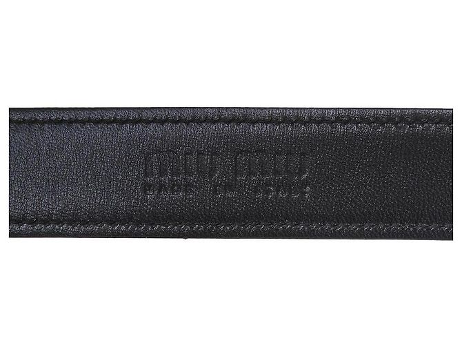 Miu Miu Naplak-Gürtel mit Metallschnalle Schwarz - Ansicht 6
