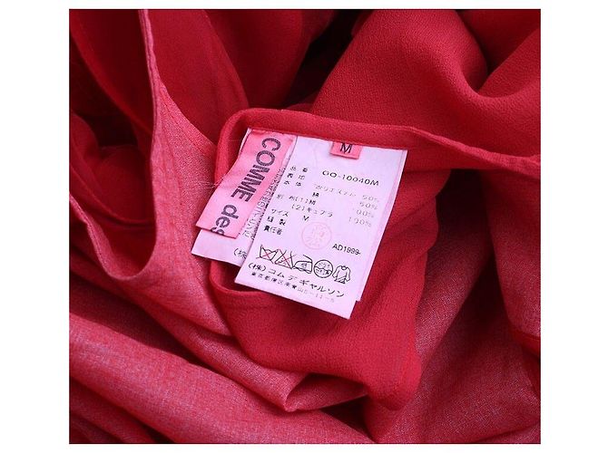 Comme Des Garcons Abito rosso con spacco - vista 3