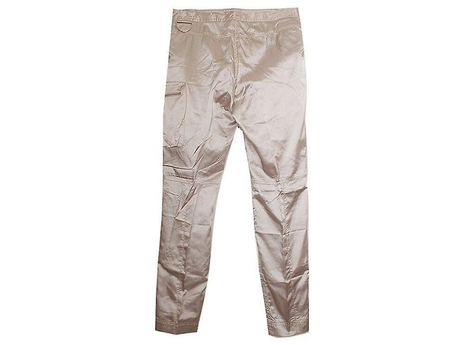 Prada Pantalones cargo de satén beige Blanco - vista 2
