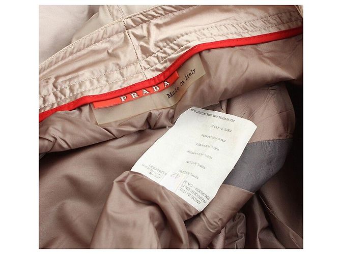 Prada Pantalones cargo de satén beige Blanco - vista 3