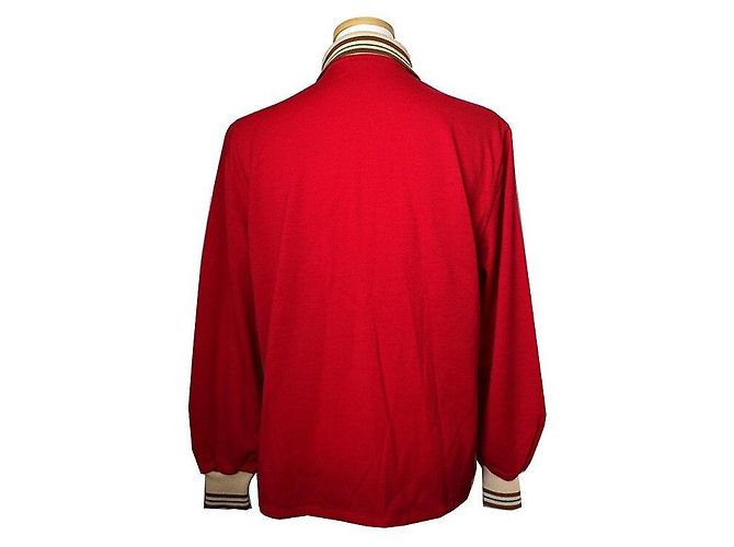 Dior Top a maniche lunghe in lana rossa cremisi sportivo Rosso - vista 2