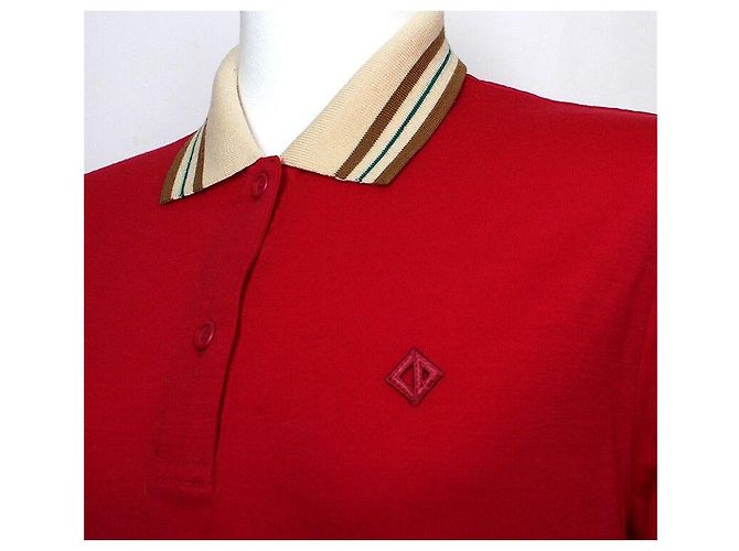 Dior Top a maniche lunghe in lana rossa cremisi sportivo Rosso - vista 4