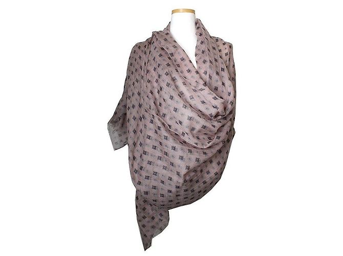 Sciarpa in cashmere beige rosa Brunello Cucinelli - vue 2