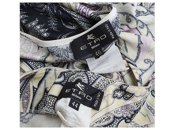Etro Completo Top e Pantaloni Arabesco Blu Multicolore - vista 6