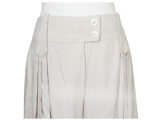 Dior Calças cargo de seda bege Prata - vista 4