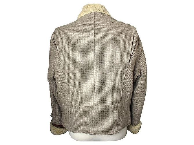 Emporio Armani Senfgelbe Herrenjacke mit Reißverschluss Braun - Ansicht 2