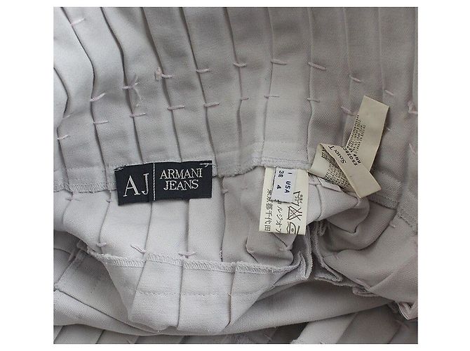 Falda plisada de denim Armani Jeans Castaño - vista 3