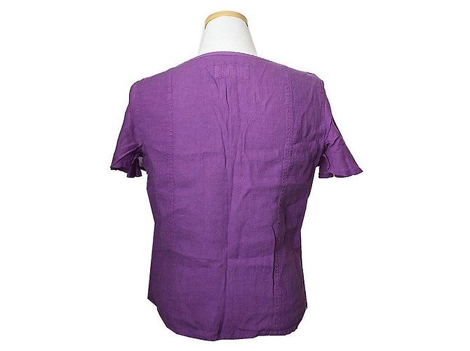 Etro Top a maniche corte ricamato viola Porpora - vista 2