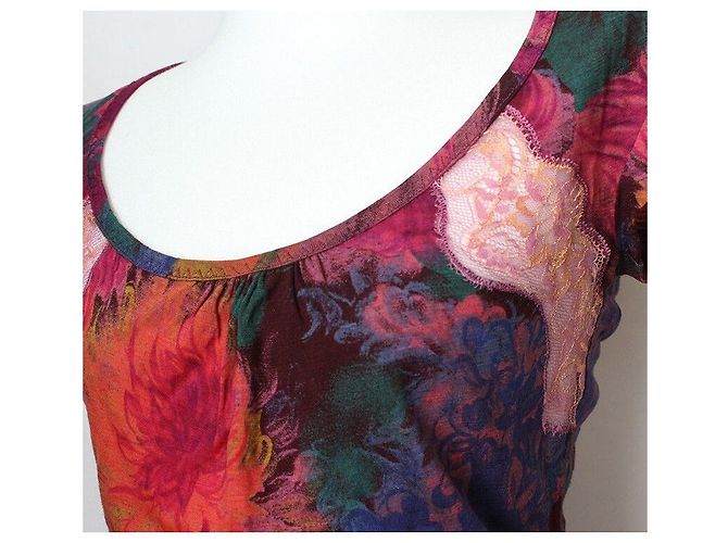 Dolce & Gabbana Top com detalhes em renda Vermelho - vista 4