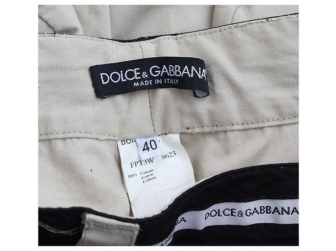 Dolce & Gabbana Pantalones Cargo Khaki Plata - vista 3