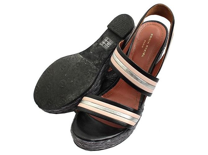 Sandali con piattaforma in rattan Sonia Rykiel Multicolore - vista 3