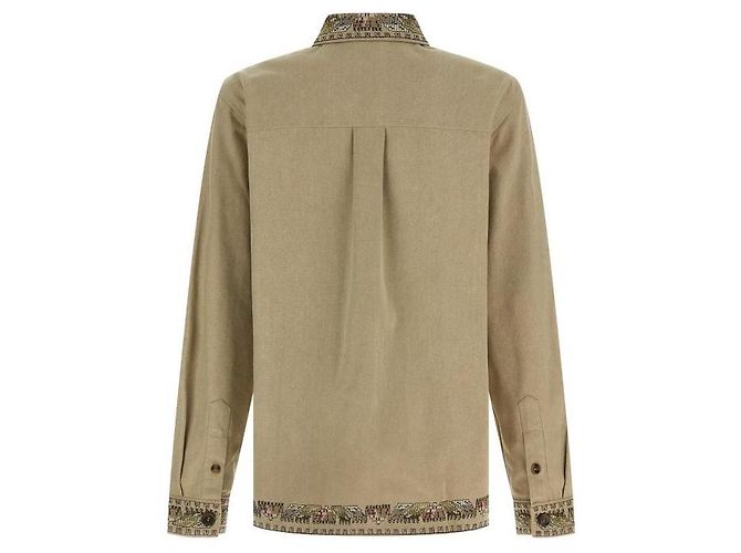 Isabel Marant Giacca overshirt in cotone ricamato Bianco - vista 5