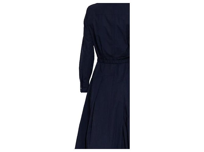 Tory Burch Vestido camisero de algodón plisado Azul - vista 6