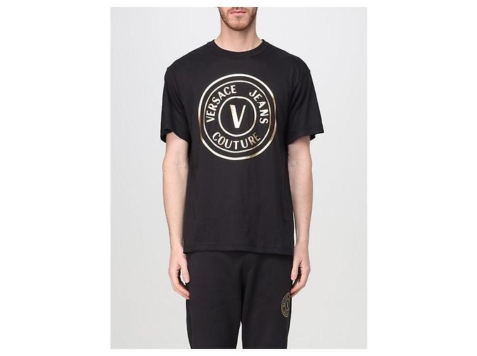 Versace T-shirt con patch Emblem Nero - vista 4