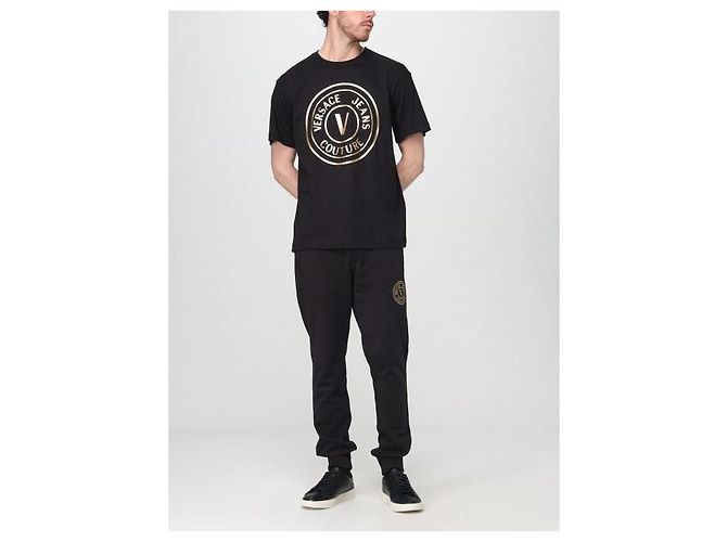 Versace T-shirt con patch Emblem Nero - vista 5