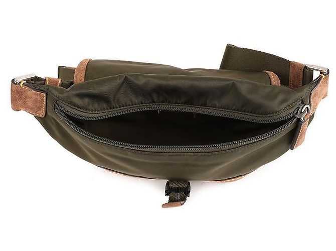 Prada Borsa a tracolla in nylon e scamosciato - vista 7