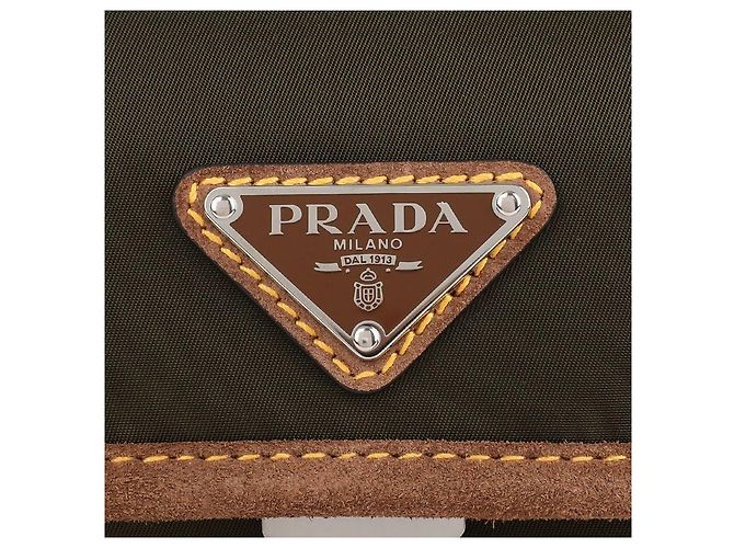 Prada Borsa a tracolla in nylon e scamosciato - vista 9