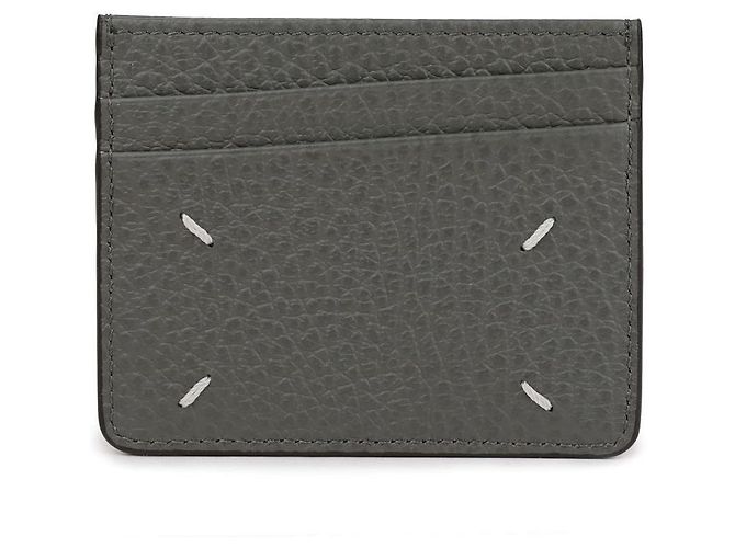 Maison Martin Margiela Portafoglio per carte con logo cucito Marrone - vista 3