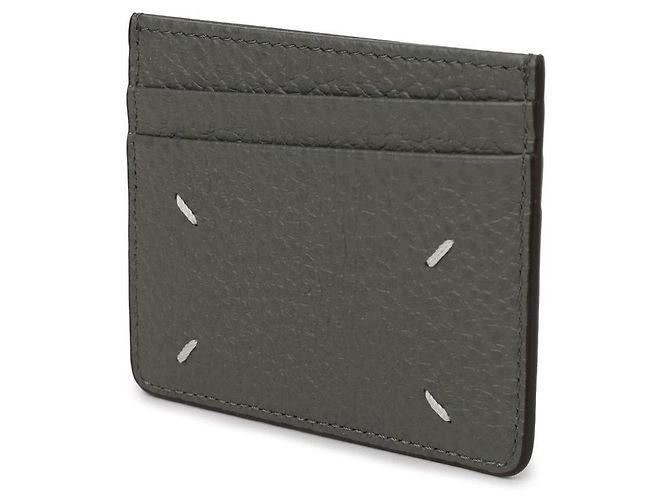 Maison Martin Margiela Portafoglio per carte con logo cucito Marrone - vista 4