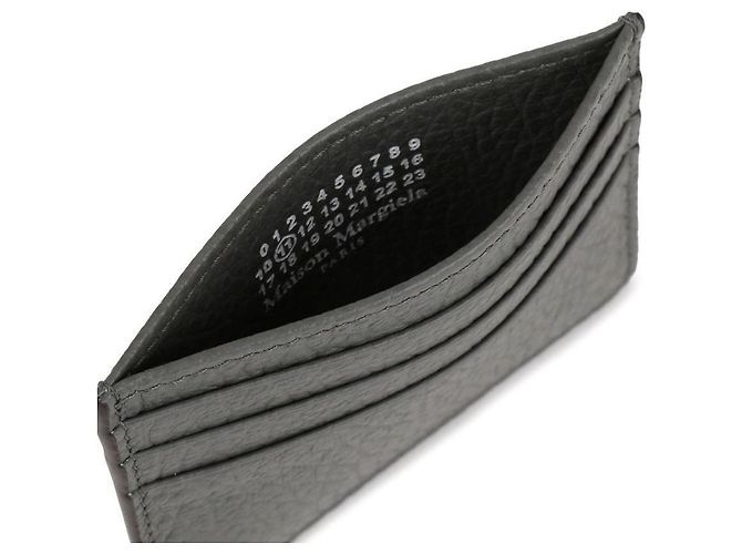 Maison Martin Margiela Portafoglio per carte con logo cucito Marrone - vista 8
