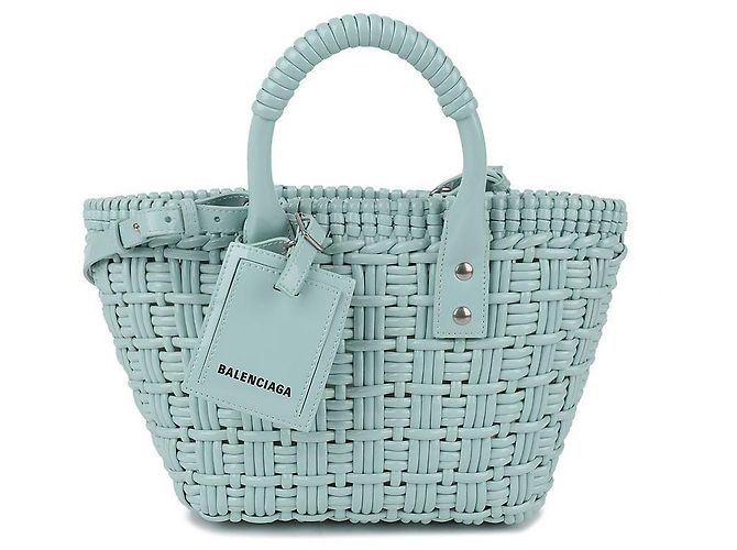 Balenciaga Borsa Tote Bistro XS Verde - vista 3