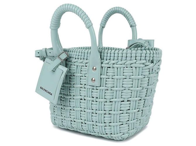 Balenciaga Borsa Tote Bistro XS Verde - vista 4