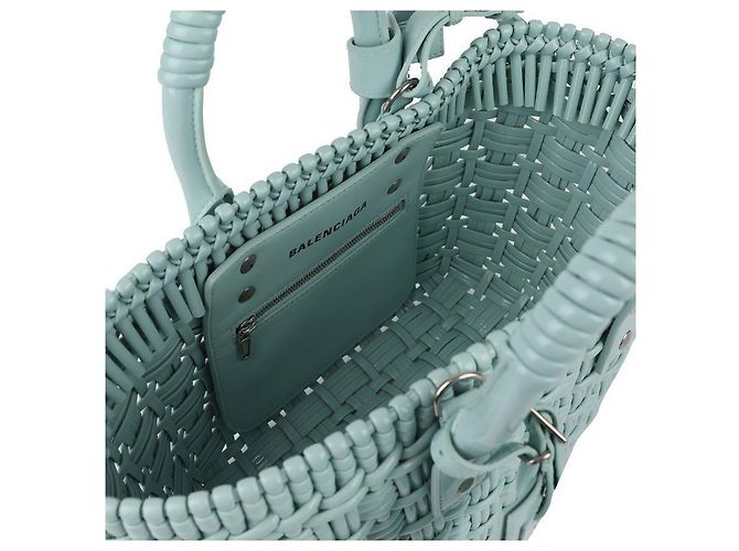 Balenciaga Borsa Tote Bistro XS Verde - vista 8