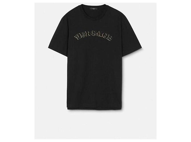 Versace T-Shirt mit Kristall-Logo Schwarz - Ansicht 8