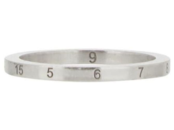 Maison Martin Margiela Anello Numerato Slim in Argento - vista 6