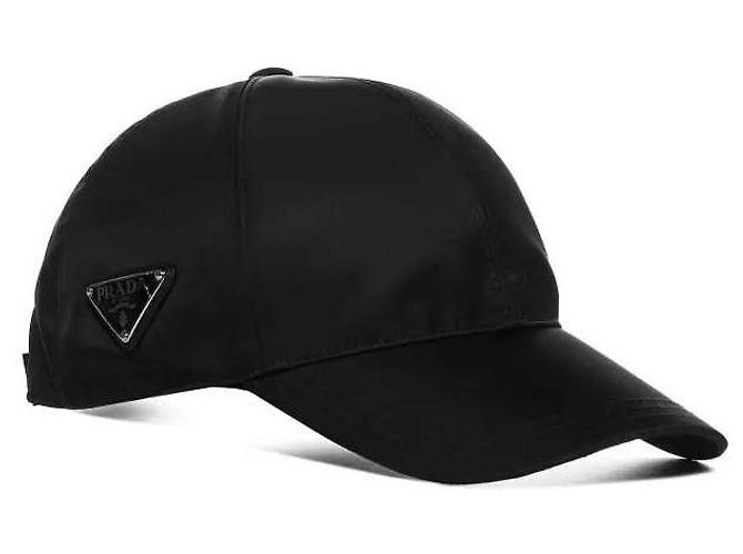 Prada Casquette de baseball en nylon avec logo triangle Noir - vue 5