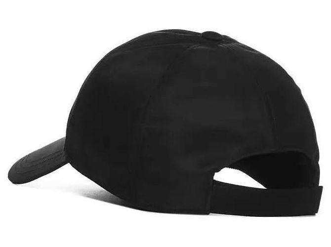 Prada Casquette de baseball en nylon avec logo triangle Noir - vue 6