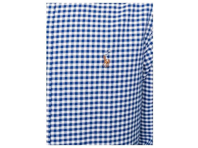 Ralph Lauren Camicia Oxford a righe con logo Pony Blu - vista 8