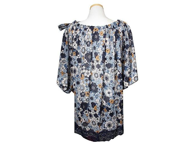 Chloé Camicetta in cotone a fiori Multicolore - vista 2