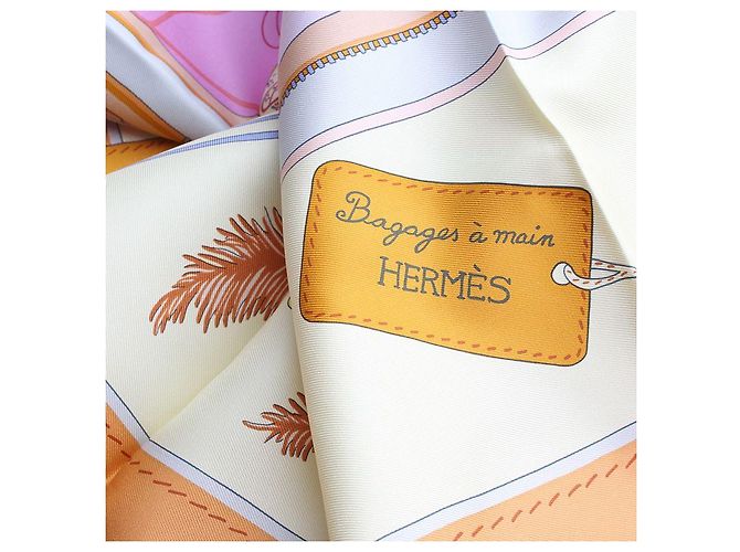 Hermès Bufanda de Seda Cuadrada Baguette Mains Multicolor - vista 4